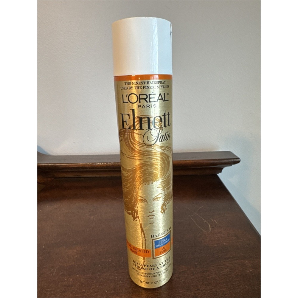 L'Oreal Elnett Satin Extra Strong Hold Hairspray Color Treated Hair UV Filter
